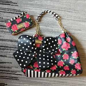 Betsey Johnson purse and wallet